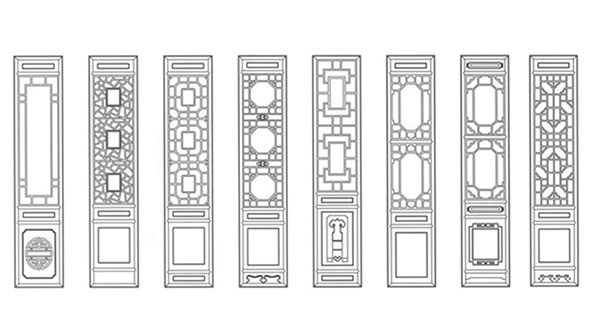 江安喜迎门中式花格CAD设计图样式大全