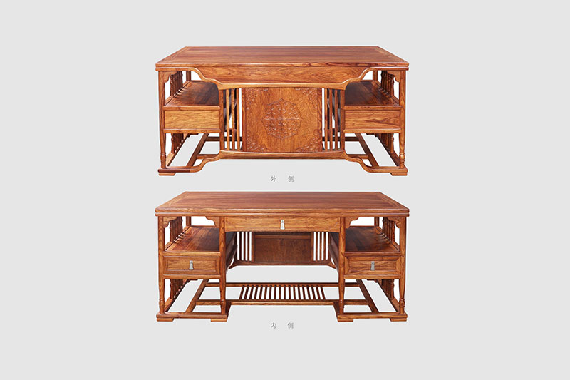 江安中式家居装饰书房桌椅组合家具效果图