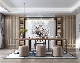 江安新中式风格茶室如何规划设计