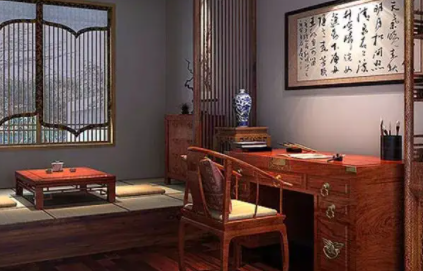 江安书房中式设计美来源于细节